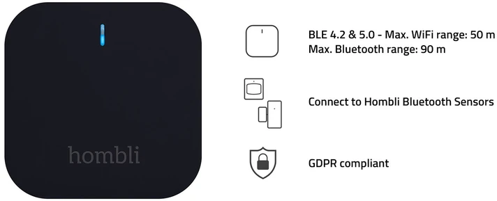 „Hombli“ – išmanusis „Bluetooth“ jutiklių rinkinys, juodas