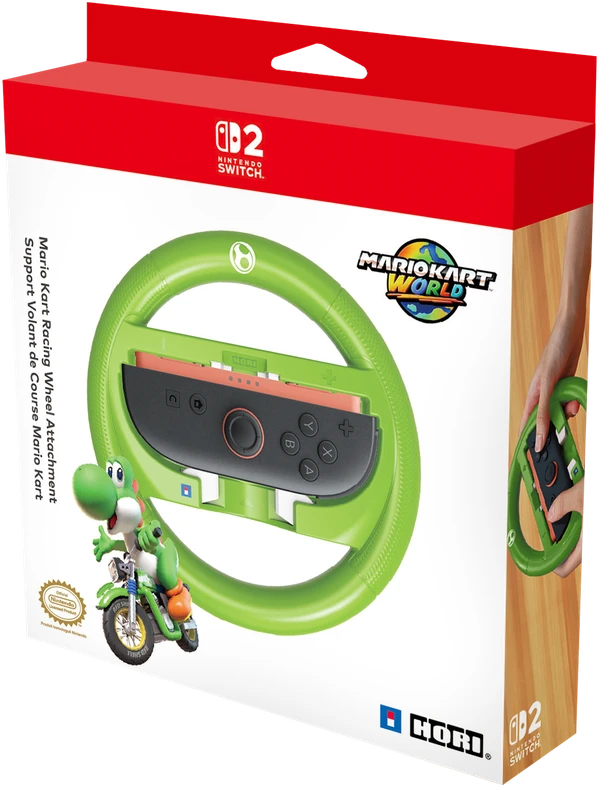 HORI - Lenktynių vairo tvirtinimo rinkinys, skirtas „Switch 2“ (Yoshi) - Žalias