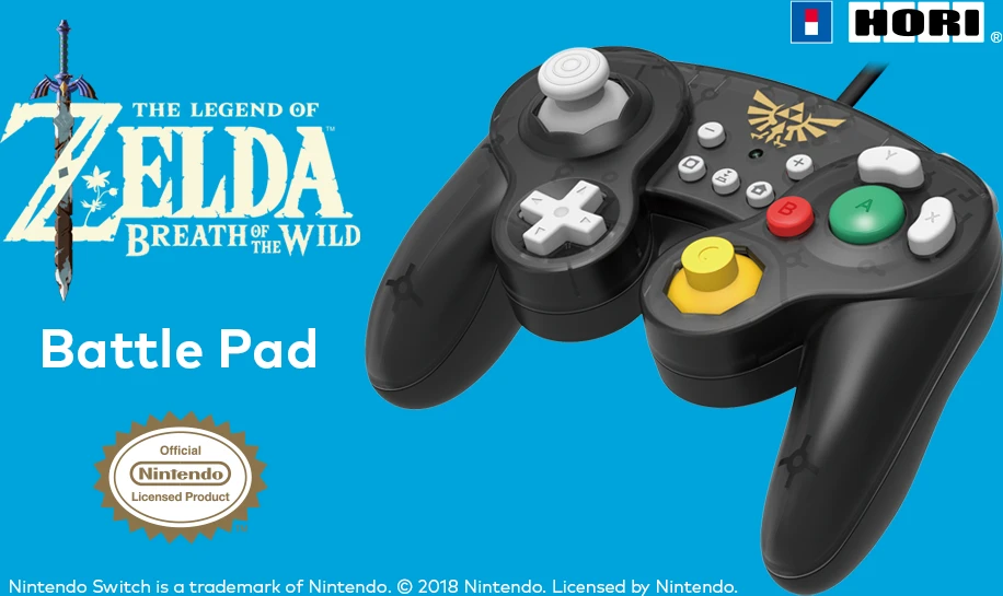 HORI Nintendo Switch Battle Pad (Zelda) GameCube stiliaus valdiklis
