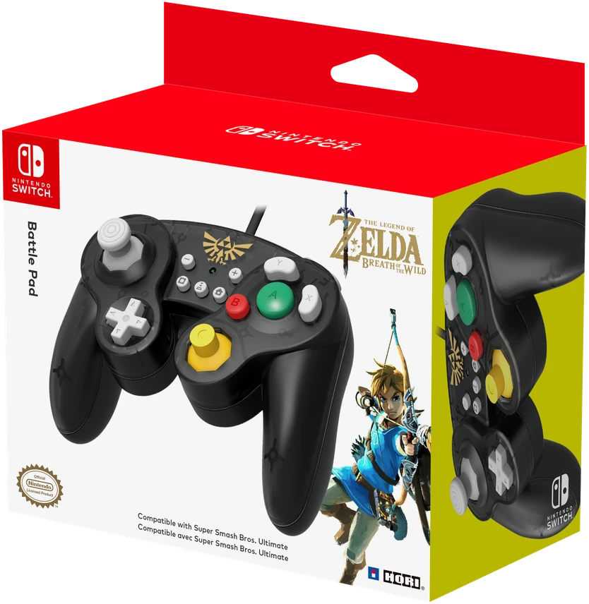 HORI Nintendo Switch Battle Pad (Zelda) GameCube stiliaus valdiklis