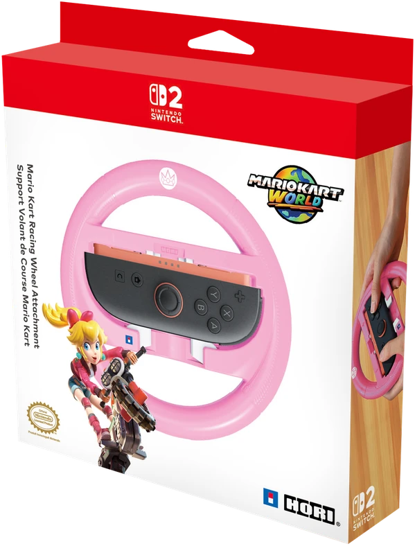 HORI vairo tvirtinimo rinkinys, skirtas „Switch 2“ – persikų spalvos – didelis