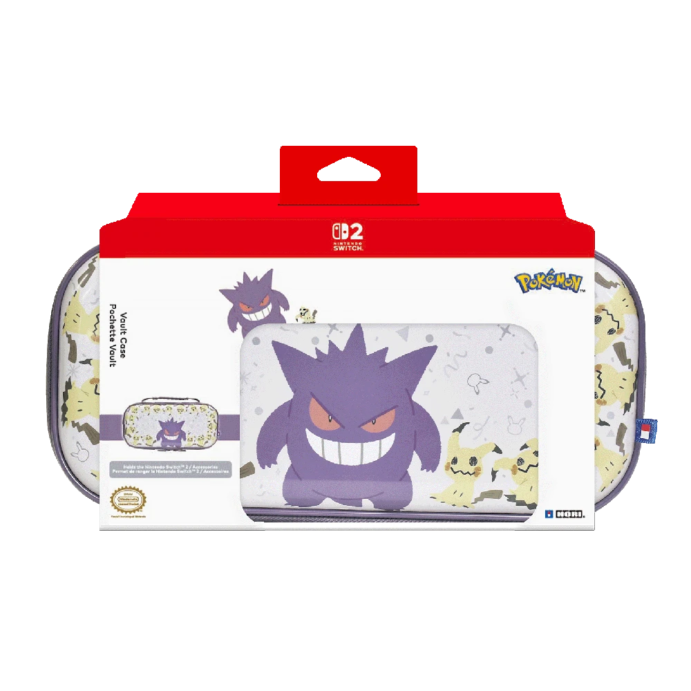 HORI - „Vault“ dėklas, skirtas „Switch 2“ - „Gengar & Mimikyu“ - violetinis
