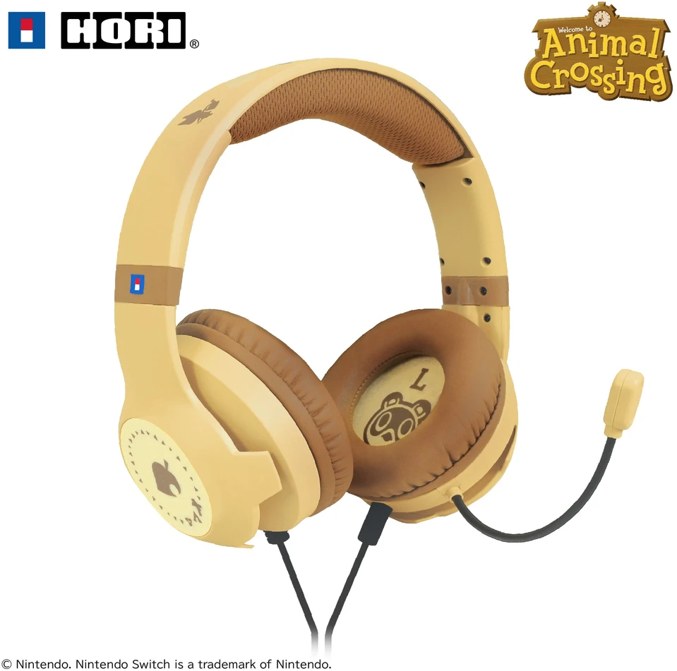 HORI - Žaidimų ausinės - Animal Crossing Brown - Nintendo Switch 2