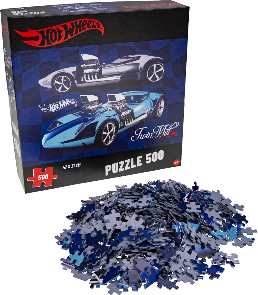 Hot Wheels - Dėlionė „Dvigubas malūnas“, 500 detalių (60993)