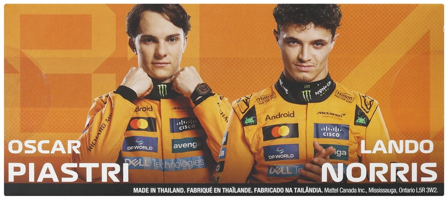 Mattel HOT WHEELS PREMIUM F1 dviejų McLaren Lando Norris ir Oscar Piastri bolidų rinkinys (JMM91)
