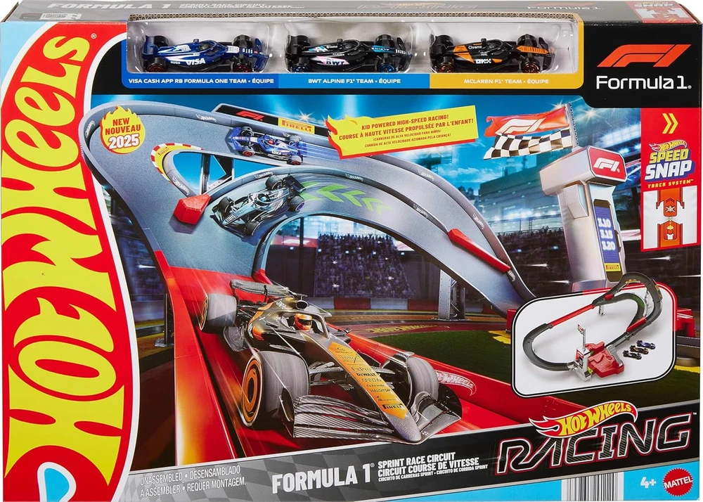 Mattel HOT WHEELS F1 lenktynių trasos rinkinys – Racing Sprint (JDY15)