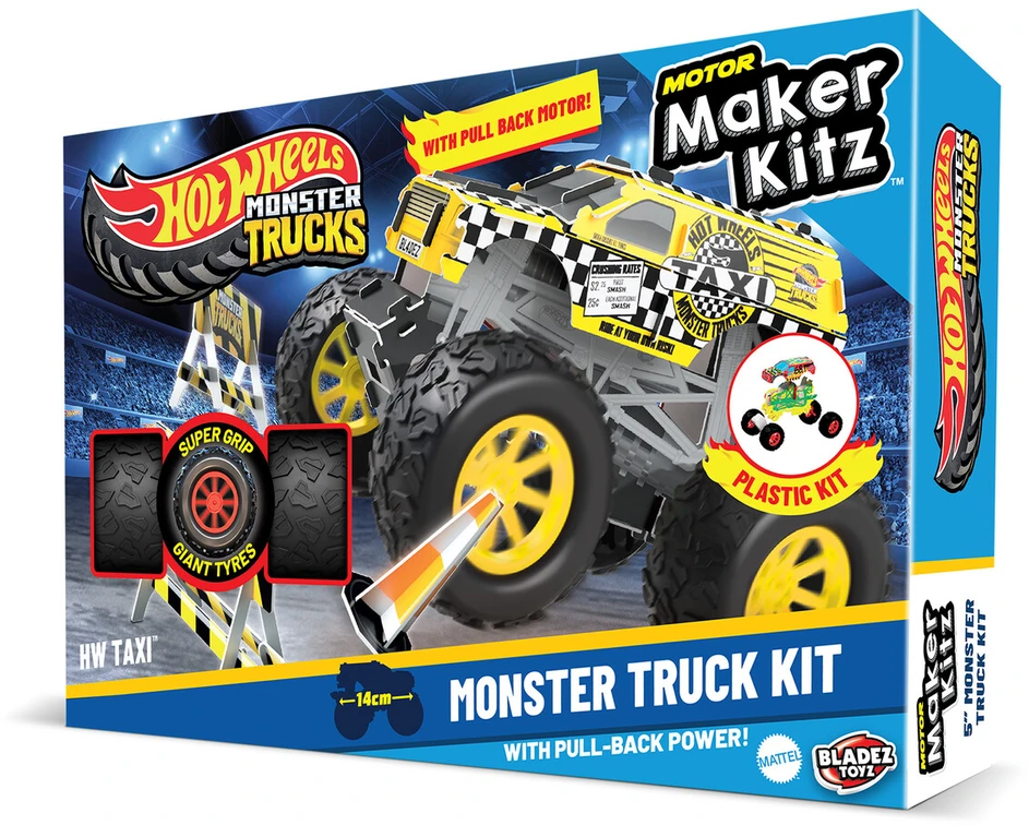 Hot Wheels - „Motor Maker Kitz“ monstrų sunkvežimio rinkinys (BLA85578)