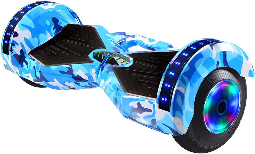 Hoverboard 8 colių elektrinė riedlentė su LED plokšte ir garsiakalbių apsaugomis ER033