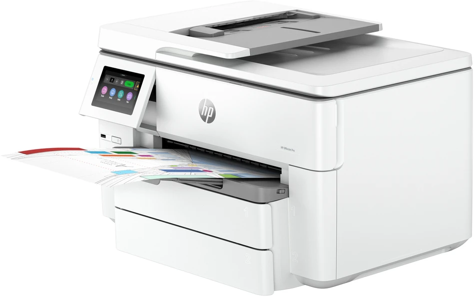 Hewlett Packard (HP) HP OfficeJet Pro 9730e HP+ plataus formato AiO All-in-One Spausdintuvas - A3/A4 spalvotas rašalas, spausdinimas/kopijavimas/nuskaitymas, automatinis dokumentų tiektuvas, automatinis dvipusis, du dėklai, LAN, Wifi, 22 psl. per mėnesį, 250-1500 puslapių (pakeičia OfficeJet Pro 7740)
