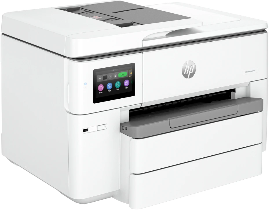 Hewlett Packard (HP) HP OfficeJet Pro 9730e HP+ plataus formato AiO All-in-One Spausdintuvas - A3/A4 spalvotas rašalas, spausdinimas/kopijavimas/nuskaitymas, automatinis dokumentų tiektuvas, automatinis dvipusis, du dėklai, LAN, Wifi, 22 psl. per mėnesį, 250-1500 puslapių (pakeičia OfficeJet Pro 7740)