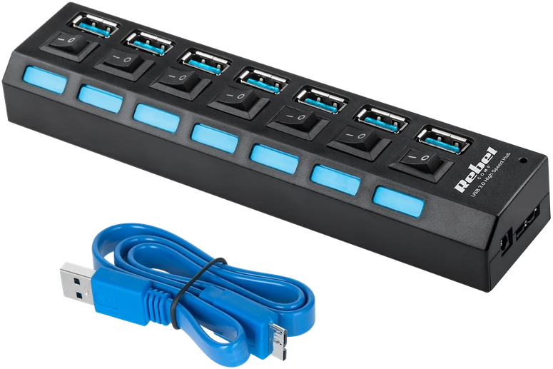 Rebel Adapteris HUB USB 3.0 7