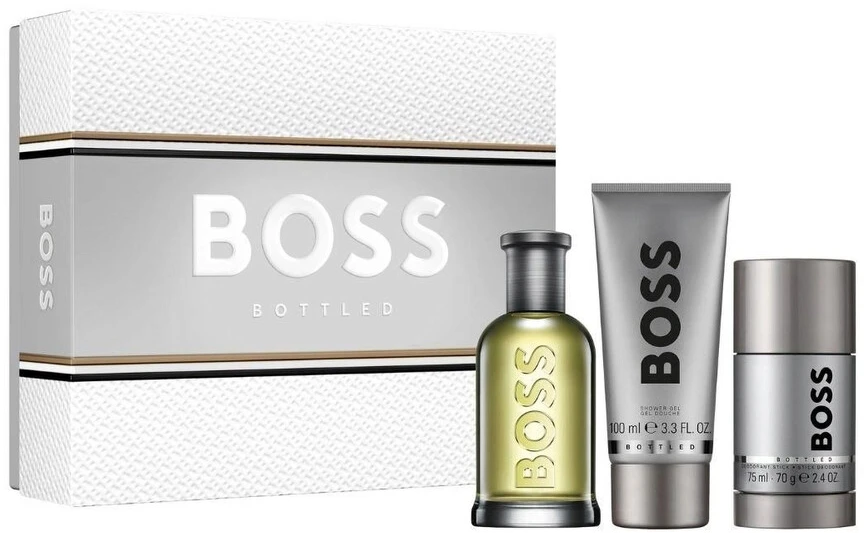 Hugo Boss BOSS Bottled rinkinys vyrams (EDT, 100 ml + dušo želė, 100 ml + dezodorantas, 75 ml)