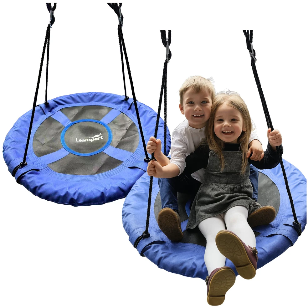 Lean Sport Vaikiškos sūpynės „Gandro lizdas“ Leansport mėlynos 80 cm