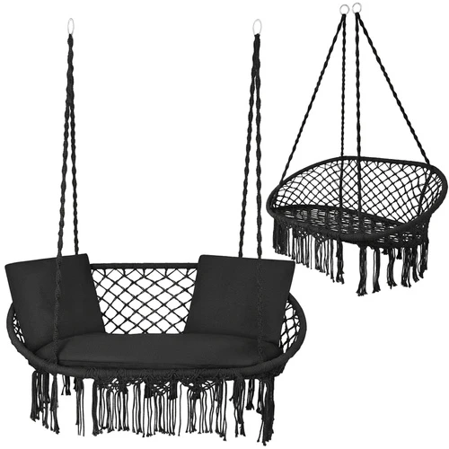 Gardlov dvigubos juodos „Crow's Nest“ sūpynės