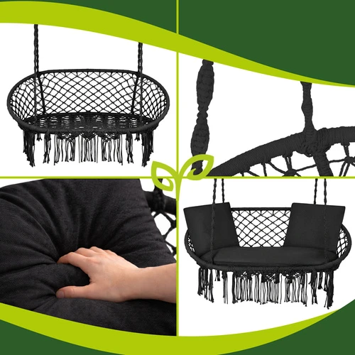 Gardlov dvigubos juodos „Crow's Nest“ sūpynės