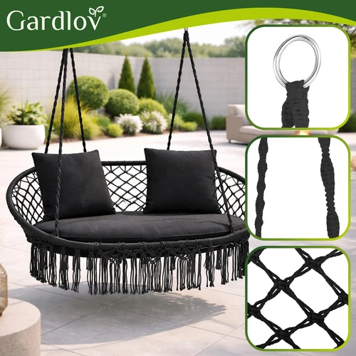 Gardlov dvigubos juodos „Crow's Nest“ sūpynės