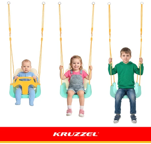 Kruzzel 3-in-1 Kreminis and Turquoise Children's Swing