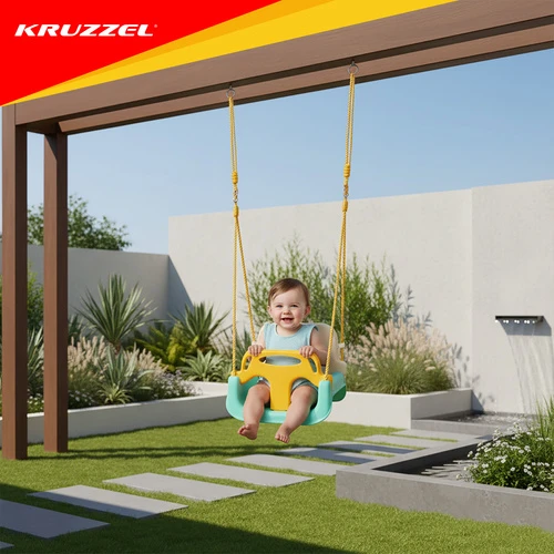 Kruzzel 3-in-1 Kreminis and Turquoise Children's Swing