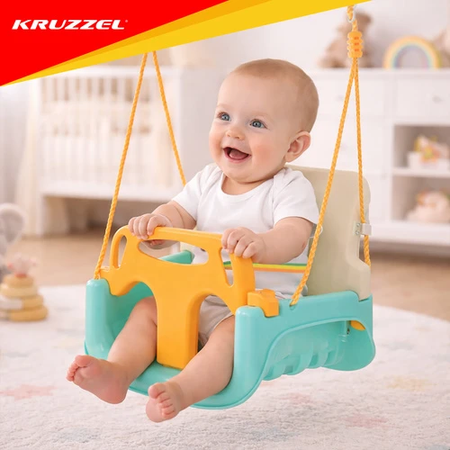 Kruzzel 3-in-1 Kreminis and Turquoise Children's Swing