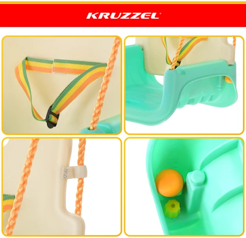 Kruzzel 3-in-1 Kreminis and Turquoise Children's Swing