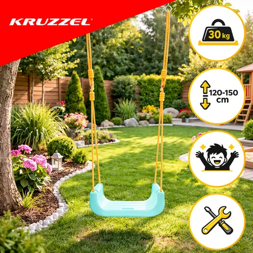Kruzzel 3-in-1 Kreminis and Turquoise Children's Swing
