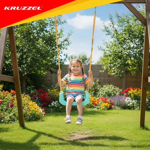 Kruzzel 3-in-1 Kreminis and Turquoise Children's Swing