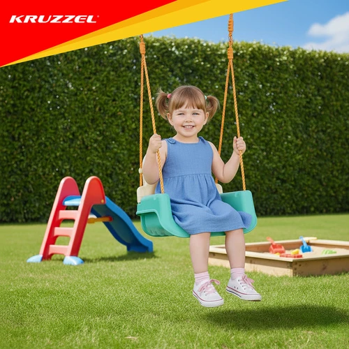 Kruzzel 3-in-1 Kreminis and Turquoise Children's Swing