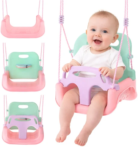 Kruzzel 3-in-1 pastel children's swing