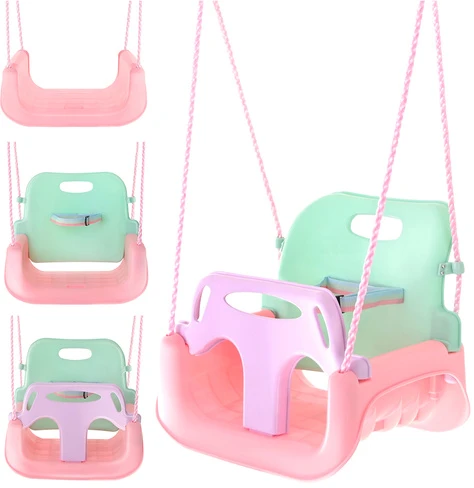 Kruzzel 3-in-1 pastel children's swing