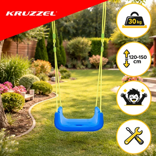 Kruzzel 3-in-1 žalias and mėlynas children's swing