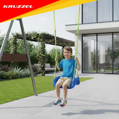 Kruzzel 3-in-1 žalias and mėlynas children's swing