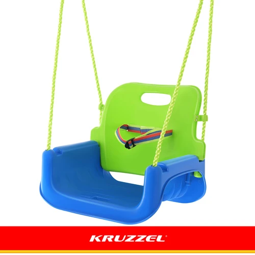 Kruzzel 3-in-1 žalias and mėlynas children's swing