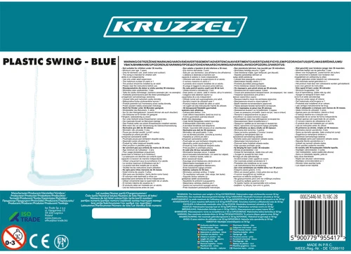 Kruzzel Plastic swing - mėlynas 25446