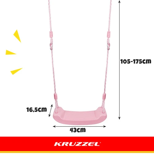 Marka Niezdefiniowana - Plastikinės sūpynės - rožinės spalvos 25445