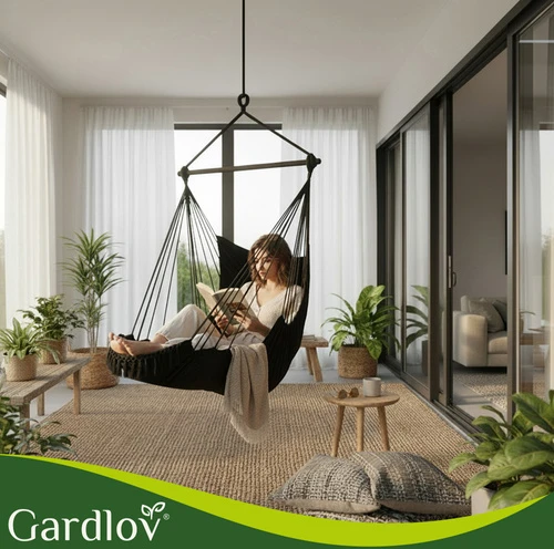 Sūpynės - pakabinamos kėdės 210 cm juodas Gardlov