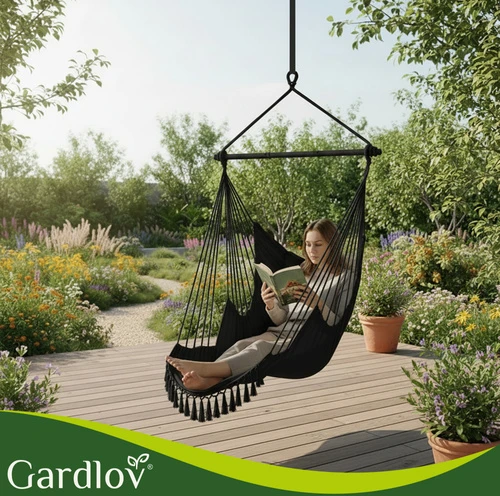 Sūpynės - pakabinamos kėdės 210 cm juodas Gardlov