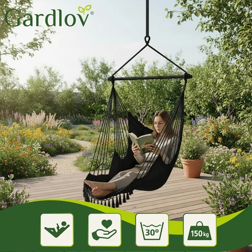 Sūpynės - pakabinamos kėdės 210 cm juodas Gardlov