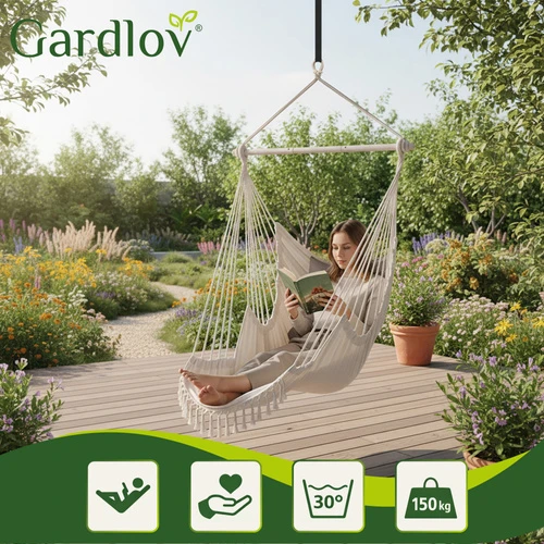 Sūpynės - pakabinamos kėdės 210 cm smėlio spalvos Gardlov