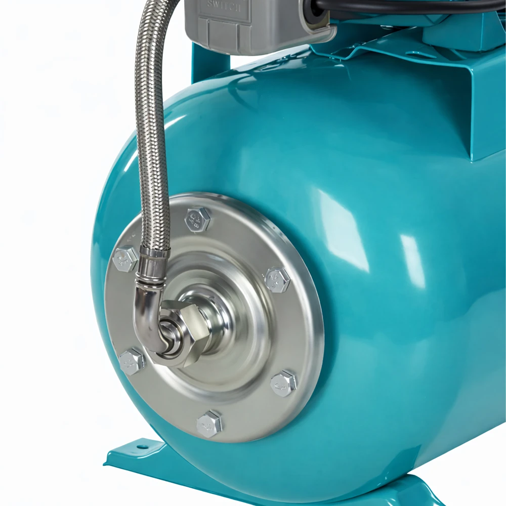 Hydrofor Hidroforas vandeniui, hidroforo siurblio bakas 50 l, 750 W, komplektas, efektyvus ir stiprus