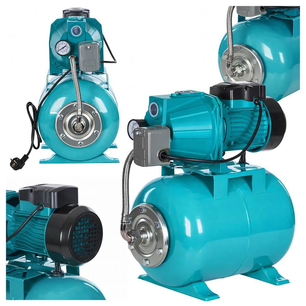 Hydrofor Hidroforas vandeniui, hidroforo siurblio bakas 50 l, 750 W, komplektas, efektyvus ir stiprus