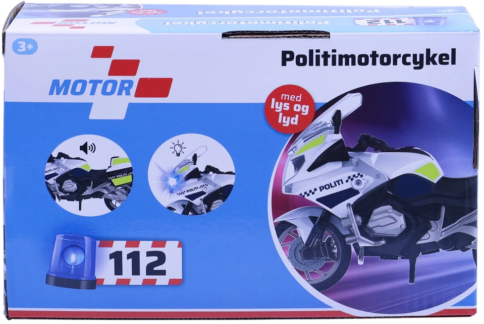 Impulse Toys „Motor 112“ – policijos motociklas su šviesomis ir garsu (18 cm) (I-1600007)
