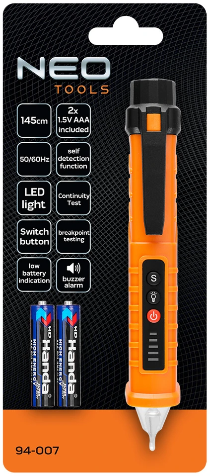 Indukcyjny Indukcinis įtampos testeris 12–1000 V AC