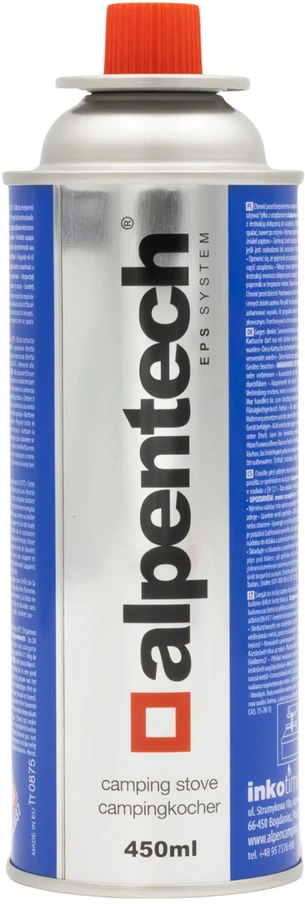 Inko Time Kartusz „Alpentech“ 433 ml dujų balionėlis, atitinkantis EN417 standartą, izobutanas, EPS sistema, IK301