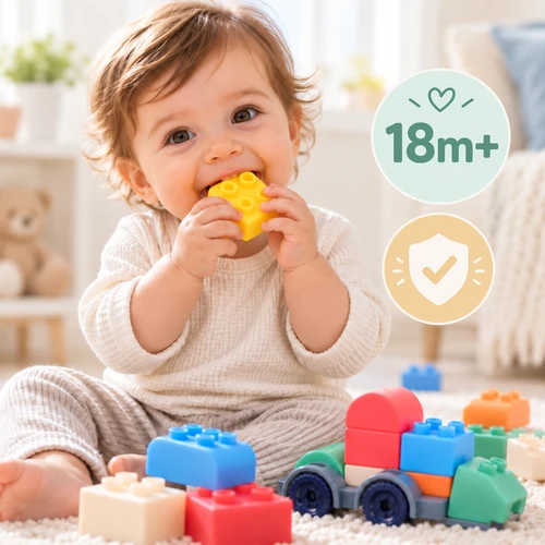 Inne - Klocki gumowe - sensoryczne 120szt.