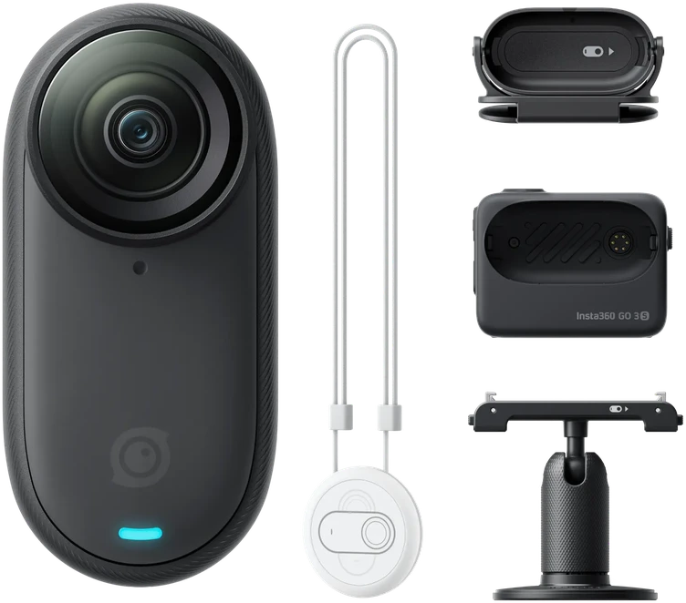 „Insta360 GO 3S SE“ vidurnakčio juodos spalvos 128 GB
