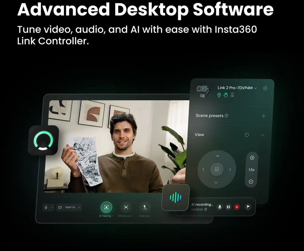 Insta360 Link2 Pro Webcam
