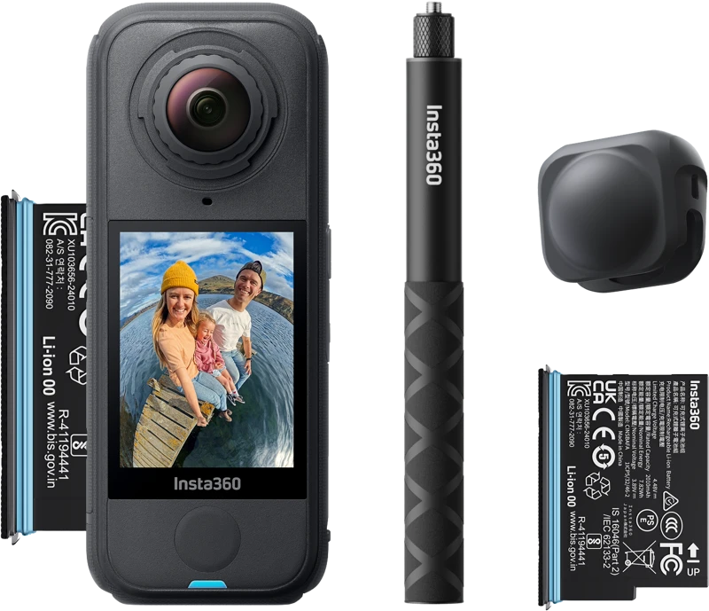 „Insta360 X4 Air“ pradedančiųjų rinkinys – 360° sferinė kamera su priedų rinkiniu