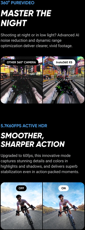 Insta360 X5 kameros rinkinys pradedantiesiems