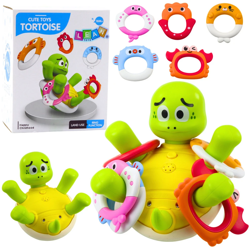 Lean Toys Interaktyvus vėžliuko vonios žaislas su fontanu