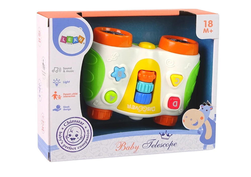Interaktywna Žiūronai vaikams LeanToys su šviesomis ir garsais